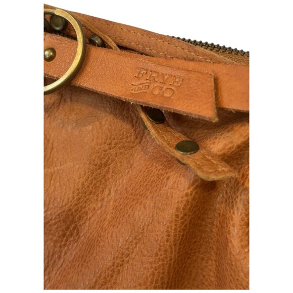 Frye And Co Genuine Leather Large Backpack Tan Chain Strap (BASICALLY NEW!) - Picture 5 of 6